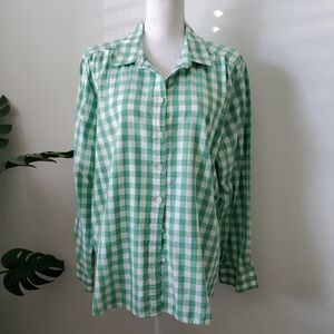 LOFT Gingham Plaid Shirt